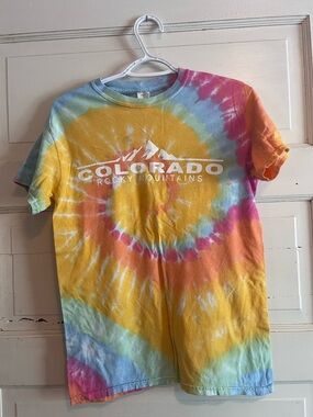 Tie-dye Colorado Rocky Mountain Graphic T-Shirt